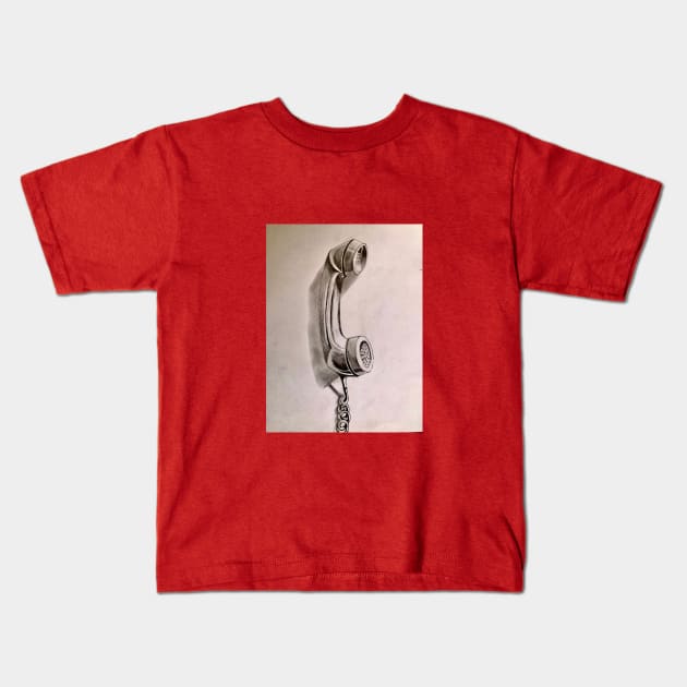 Telephone Kids T-Shirt by The artist of light in the darkness 